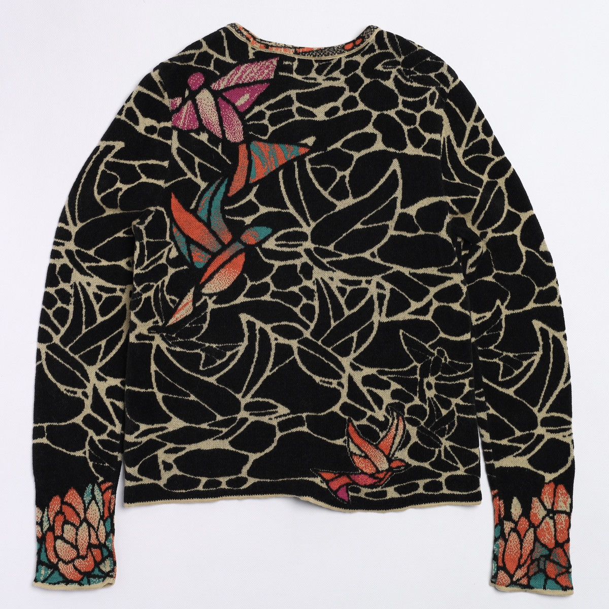 Other Ivko Jacquard Pattern Cardigan Wool Sweater Size XS / US 0-2 / IT 36-38 - 2 Thumbnail