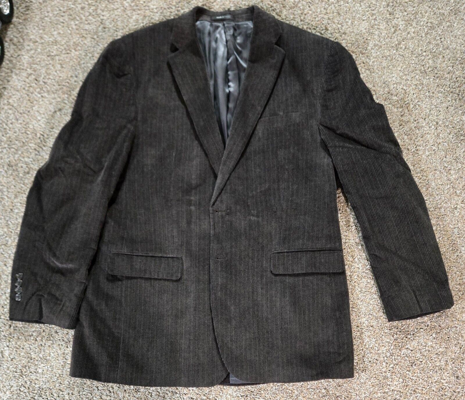 Chaps Chaps Two-Button Black Blazer Corduroy Jacket Sz 44L HR Size 38R - 1 Thumbnail