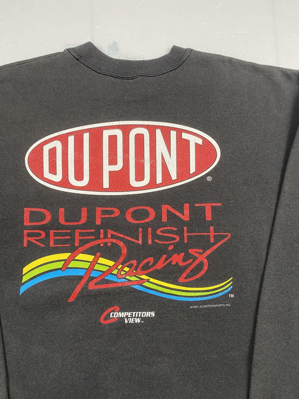 NASCAR Rare Vintage 1997 Nascar Du Pont Crewneck Size US XL / EU 56 / 4 - 2 Thumbnail