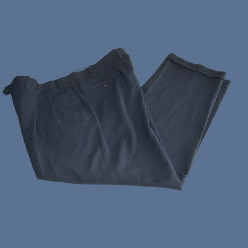 Ralph Lauren Ralph Lauren Pants Mens 40 Blue Dress Pleated Cuffed Regular Straight Poly Size US 40 / EU 56 - 1 Thumbnail