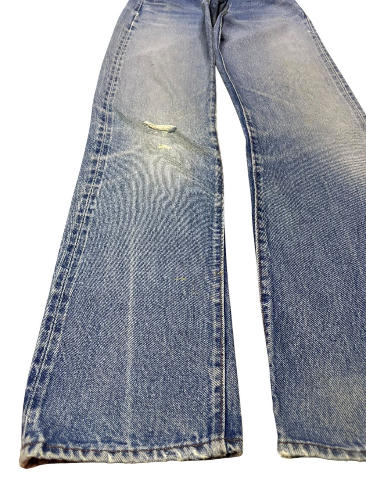 Levi's Vintage 80s Levis 501 Selvedge Distressed Jeans Button 524 Size US 26 / EU 42 - 7 Thumbnail