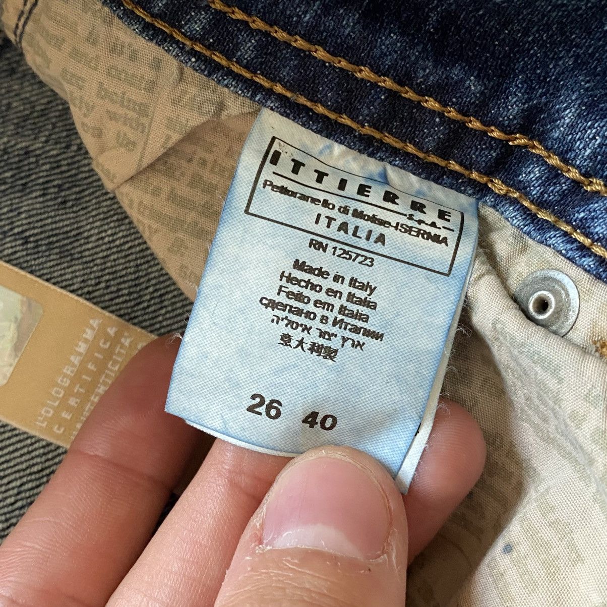 John Galliano NEW Galliano Distressed Painted Stripped Logo Jeans Y2K Size 26" / US 2 / IT 38 - 12 Thumbnail