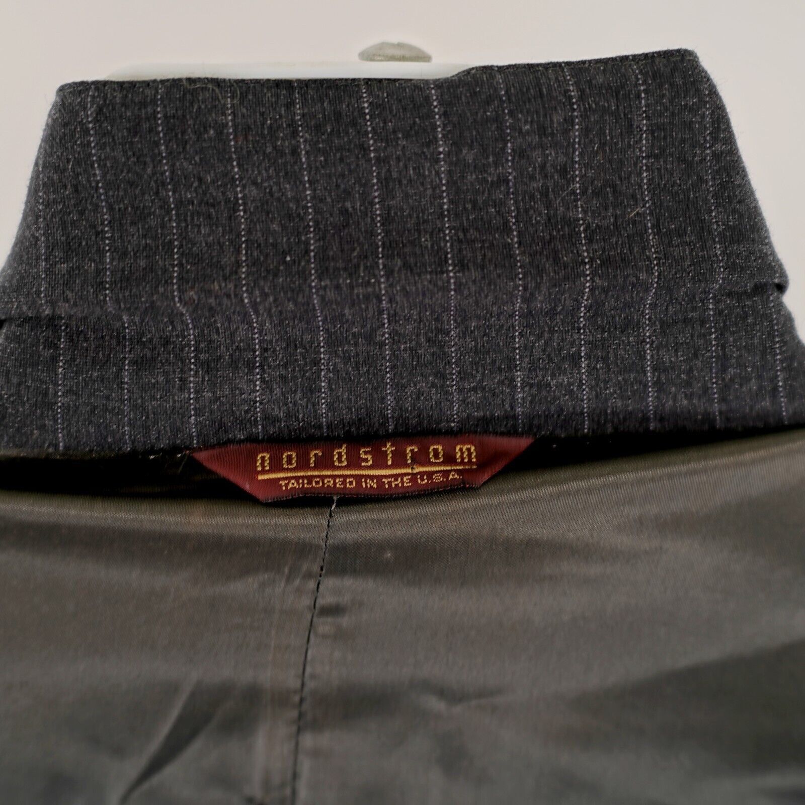 Nordstrom Nordstrom Wool Gray Striped 2 Button Suit Jacket 46R Size 46R - 11 Thumbnail
