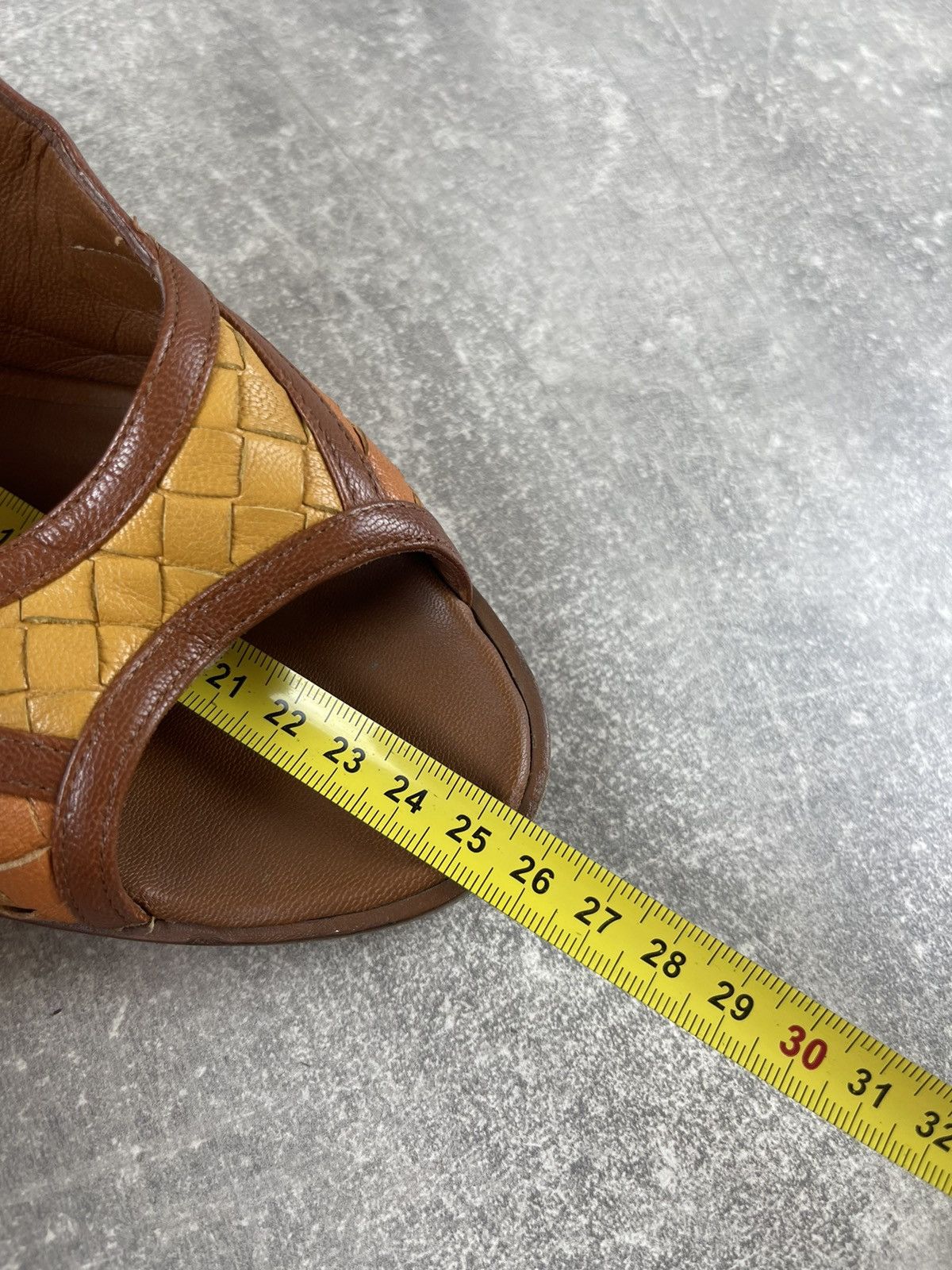 Bottega Veneta Bottega Veneta Woven Leather Peep Toe Multicolor Heels Shoes Size US 9 / IT 39 - 9 Thumbnail