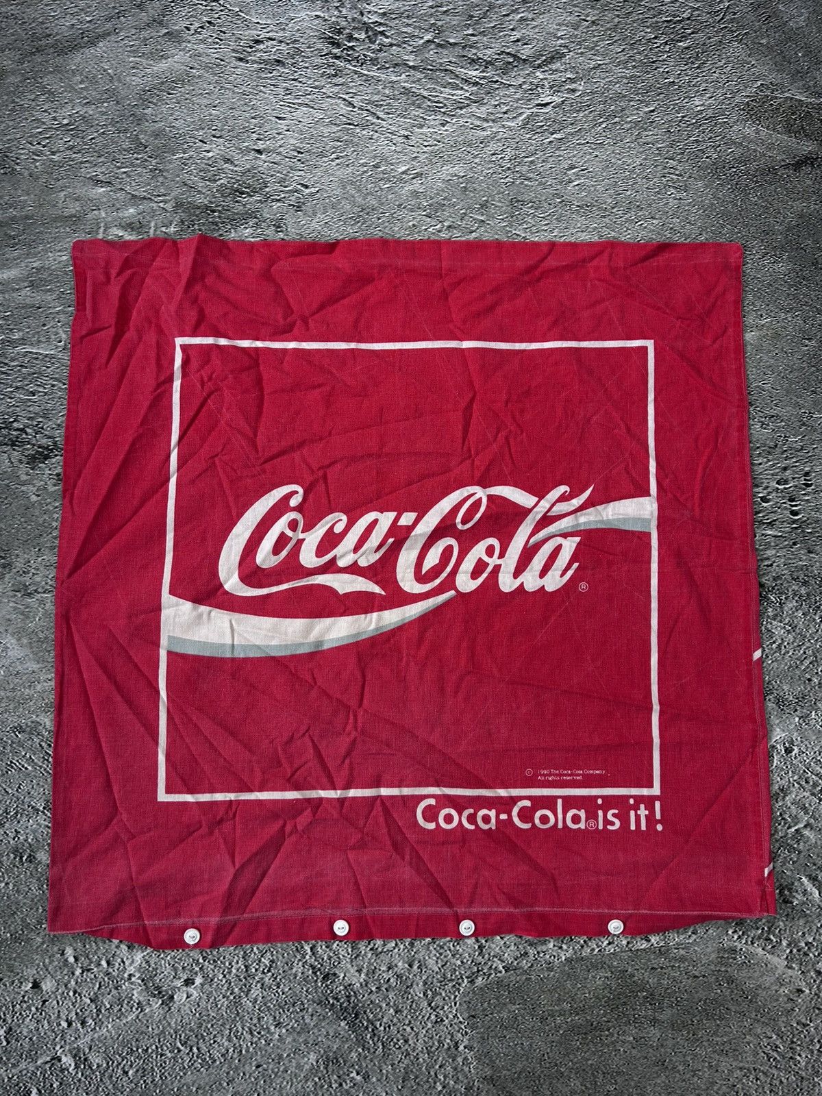 Coca Cola × Vintage Coca Cola vintage sheets 90s berdom red fullprint Size ONE SIZE - 2 Thumbnail