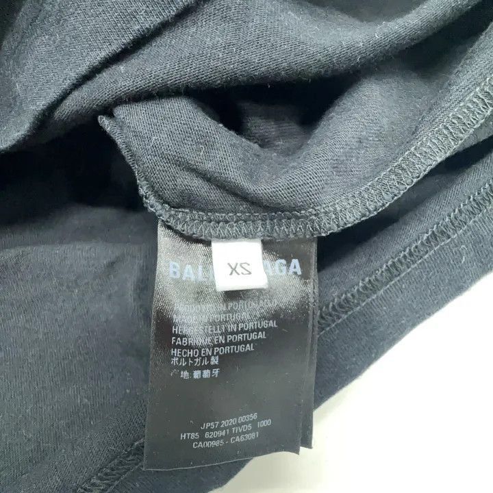 Balenciaga Balenciaga Black Graphic Short Sleeve T-Shirt 0079-2507 Size XS / US 0-2 / IT 36-38 - 2 Thumbnail
