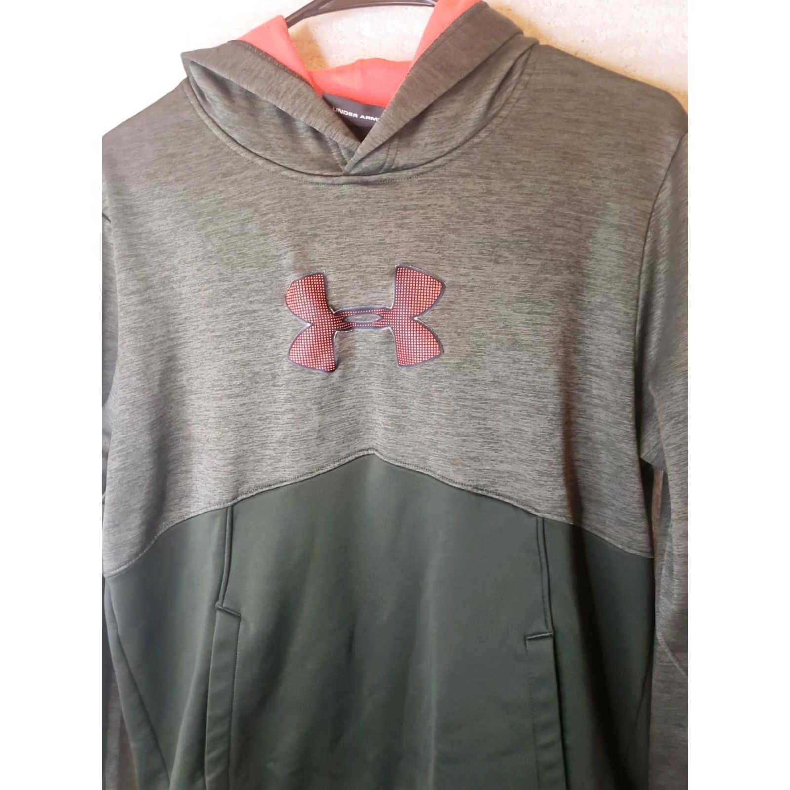 Under Armour Under Armour Men's Hoodie Fleece Lined Pullover Green Orange Camo Regular Fit Large Size US S / EU 44-46 / 1 - 2 Thumbnail