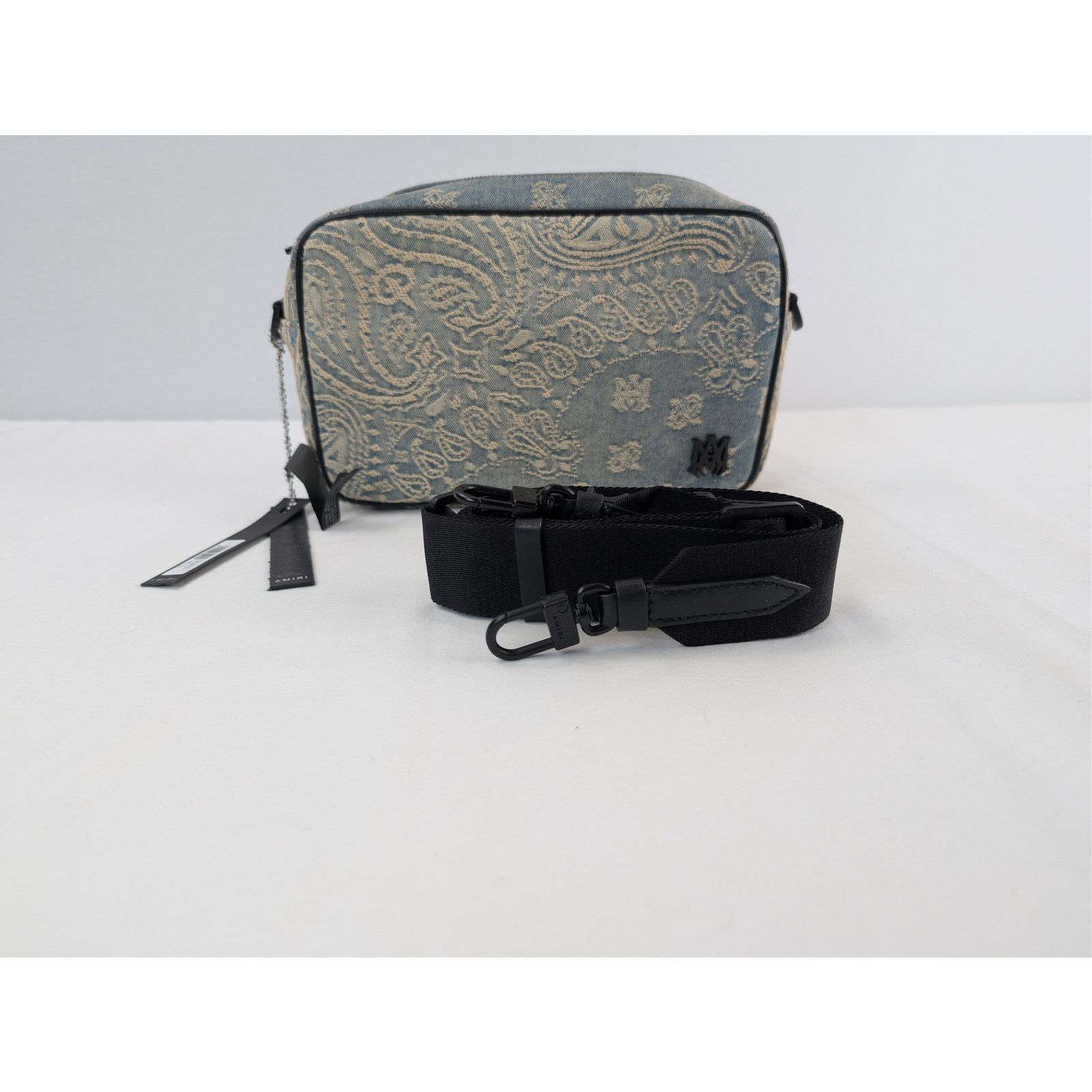 Amiri o1rshd1 Size: OS / Denim Bandana Jacquard Backpack in Indigo Size ONE SIZE - 5 Thumbnail