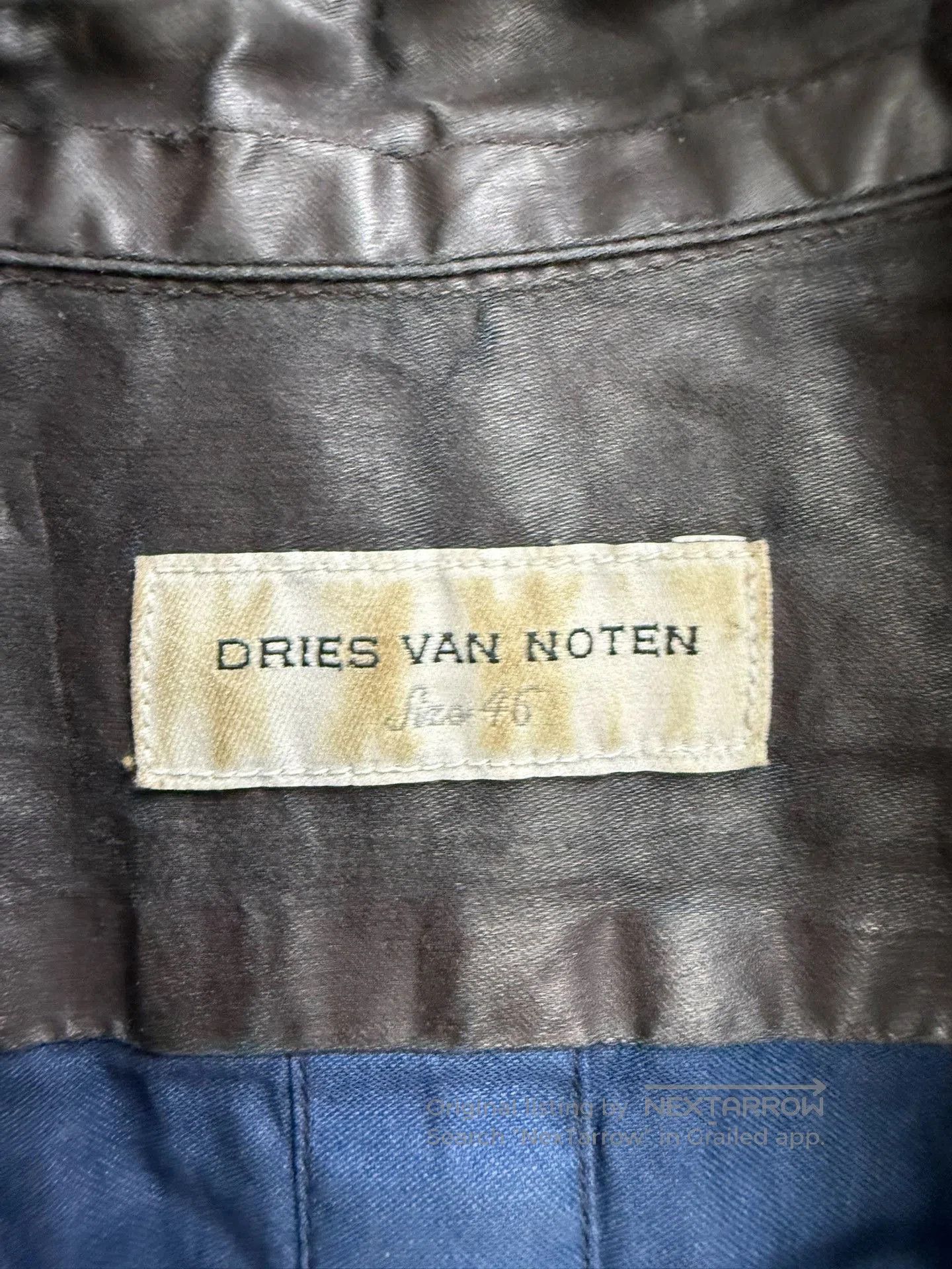 Dries Van Noten Dries van Noten Waxed Denim Shirt. Size US S / EU 44-46 / 1 - 4 Thumbnail