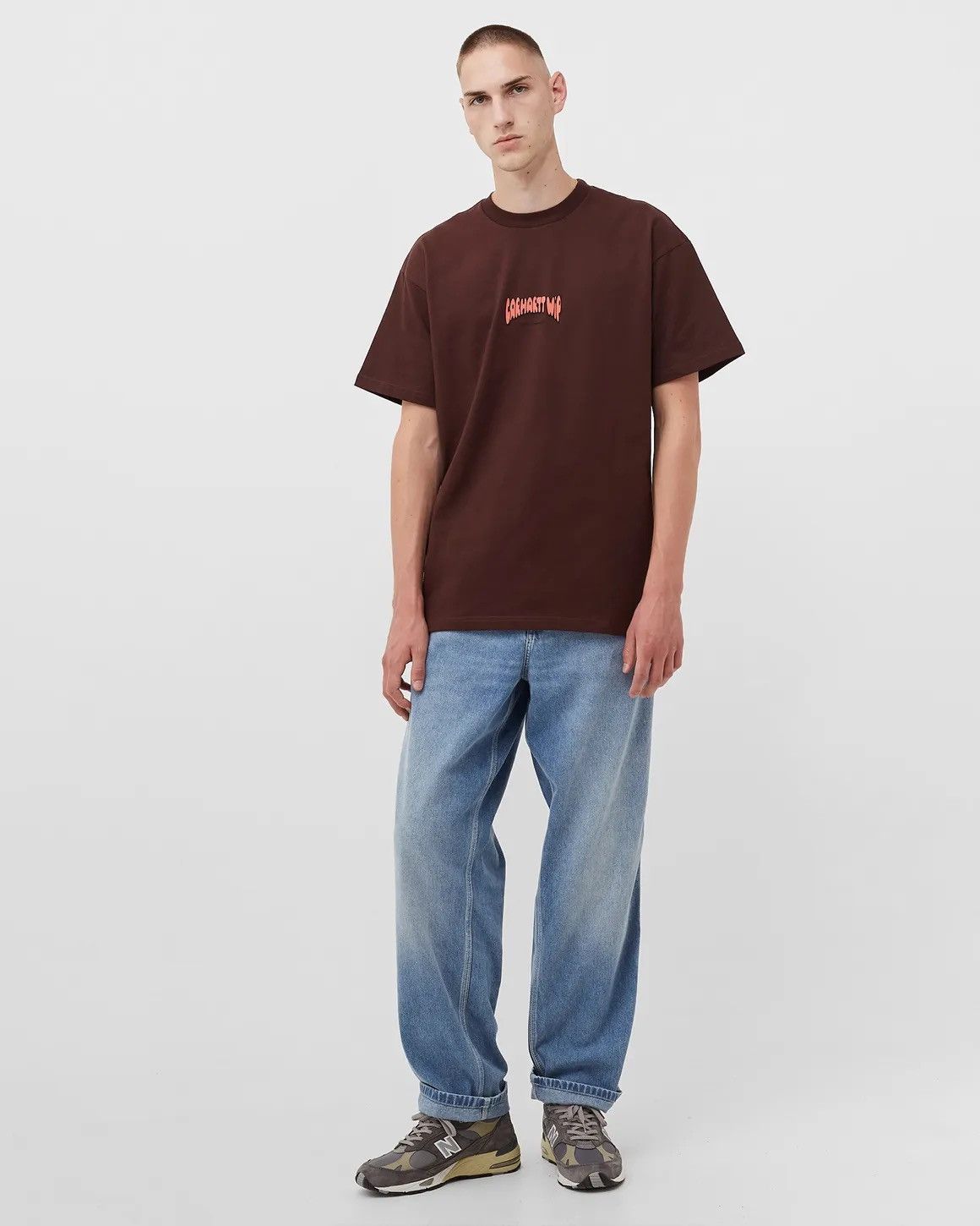 Carhartt carhartt wip bubble script t shirt ale brown Size US M / EU 48-50 / 2 - 8 Thumbnail