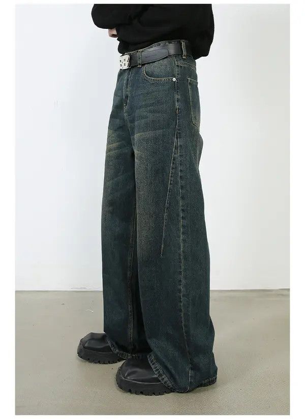 Japanese Brand Hazuki x Kino Loose straight distressed vintage washed jeans Size US 32 / EU 48 - 4 Thumbnail