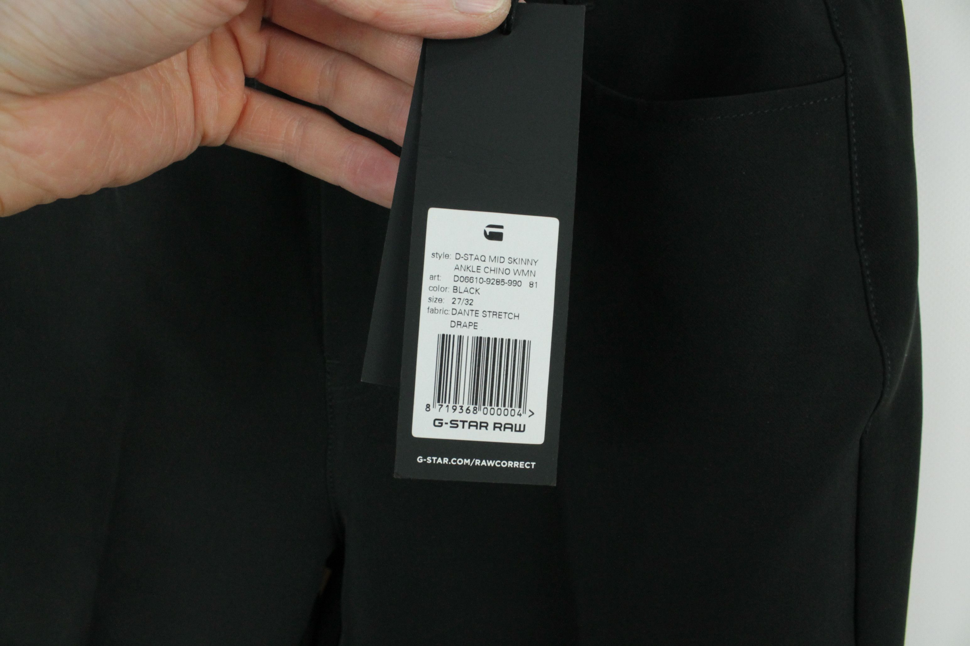 G-Star G-Star RAW D-Staq Mid-Waist Skinny Ankle Chino Black Size 27" / US 4 / IT 40 - 8 Thumbnail