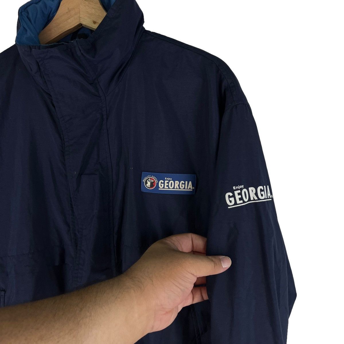 Japanese Brand 🔥VINTAGE BOMBER JACKET GEORGIA JAPAN BIG LOGO Size US M / EU 48-50 / 2 - 2 Thumbnail