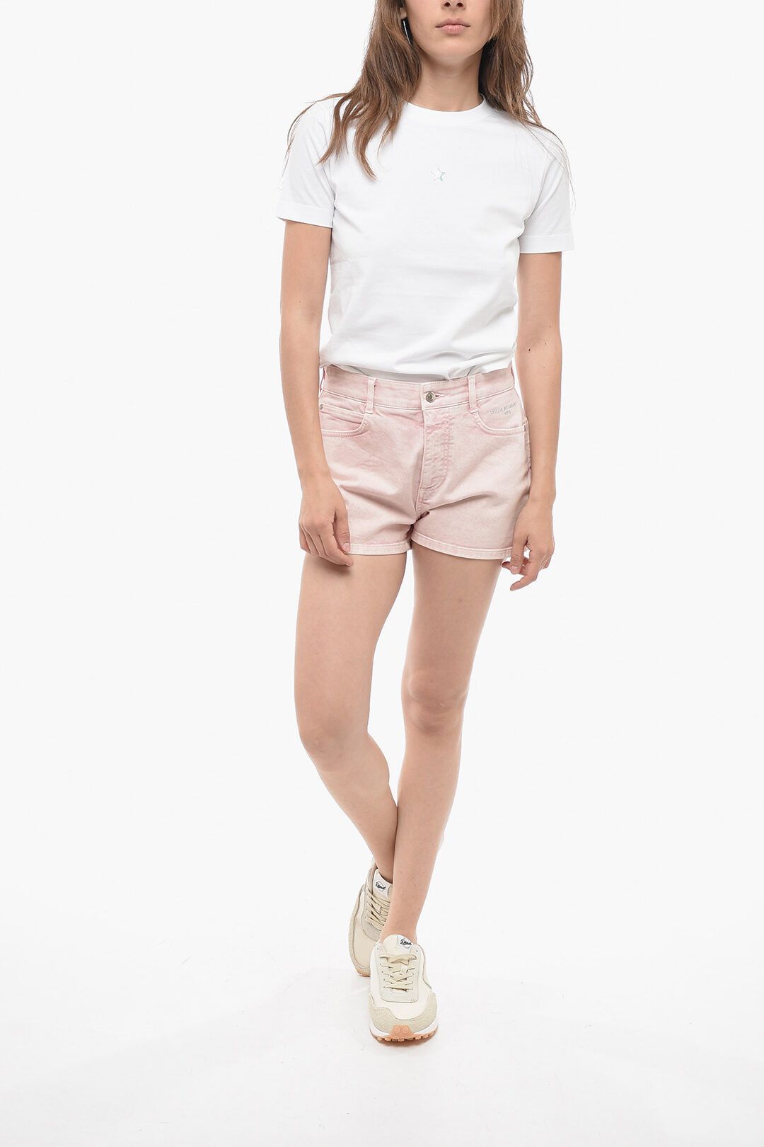 Stella McCartney og1mm0824 Wash Denim Short in Light Pink Size 28" / US 6 / IT 42 - 4 Thumbnail