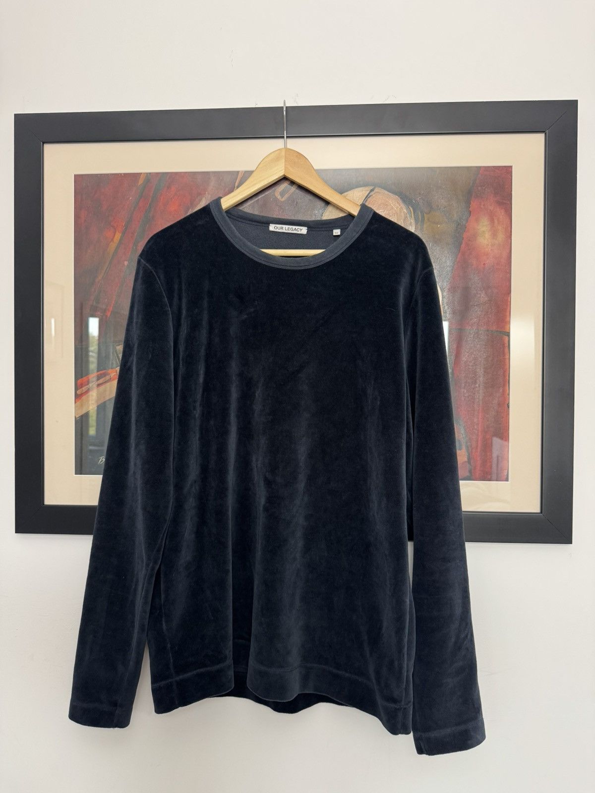 OL Black Terry longsleeve velour Crewneck our legacy rare