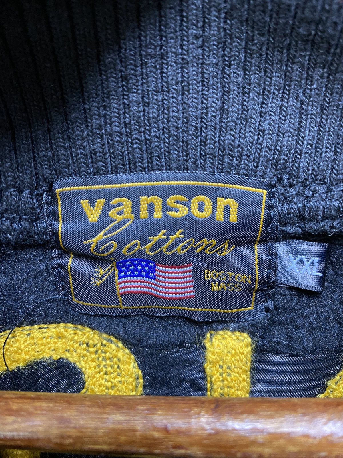 Vanson Leathers Vanson Leathers Varsity Jacket Hoodie Heavy Cotton Button Up Size US XXL / EU 58 / 5 - 15 Thumbnail
