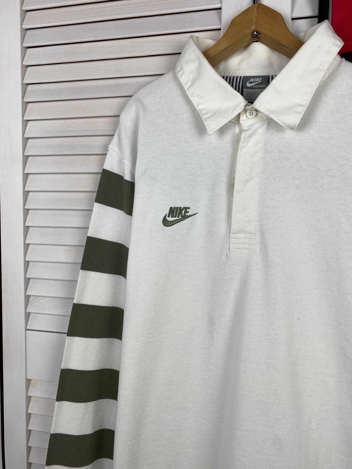 Nike Vintage Rugby Shirt Long Sleeve Nike EUGENE, OR./USA Heavy Size US L / EU 52-54 / 3 - 3 Thumbnail