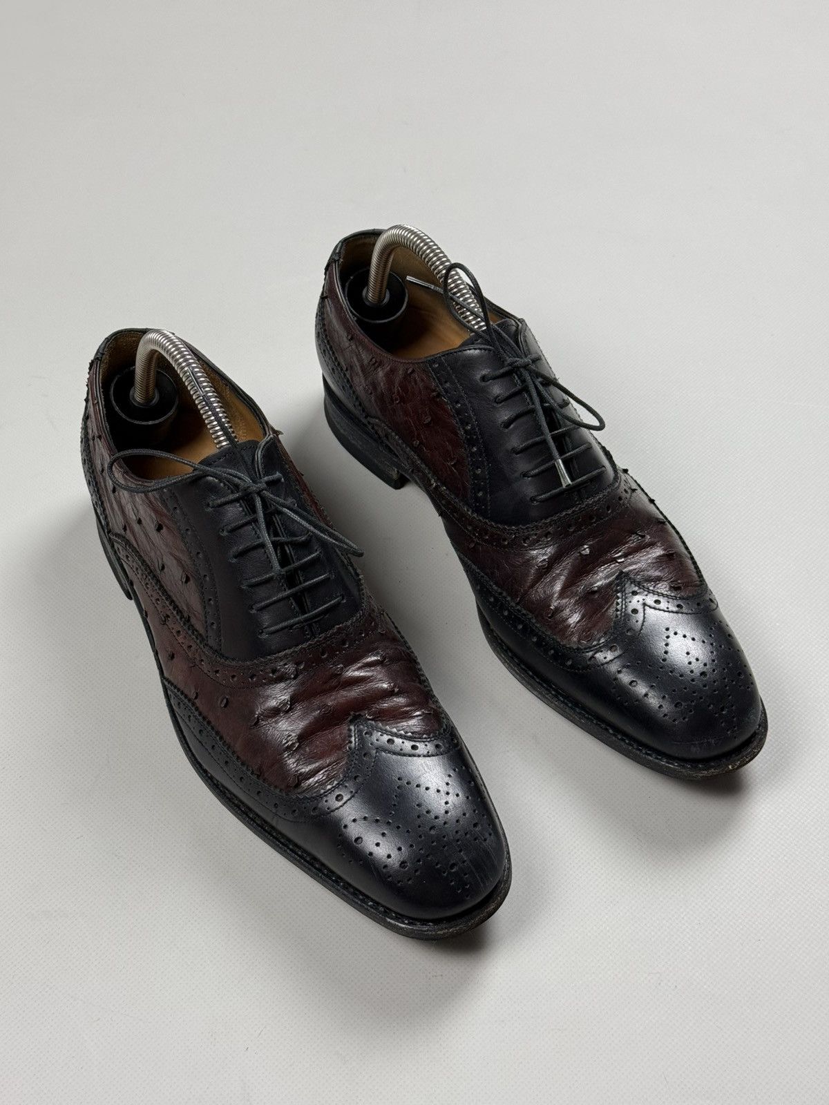 Salvatore Ferragamo Salvatore Ferragamo Ostrich Leather Oxford Dress Shoes Boots Size US 7.5 / EU 40-41 - 3 Thumbnail
