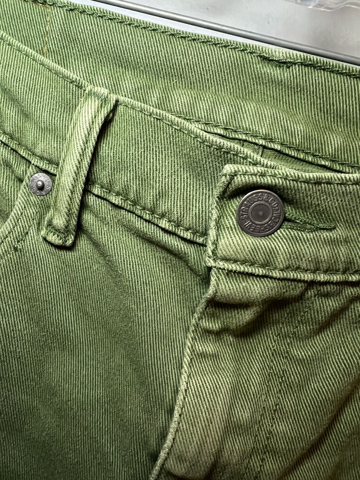 Levi's Vintage Levis 511 green acid slime jeans Size US 33 - 11 Thumbnail