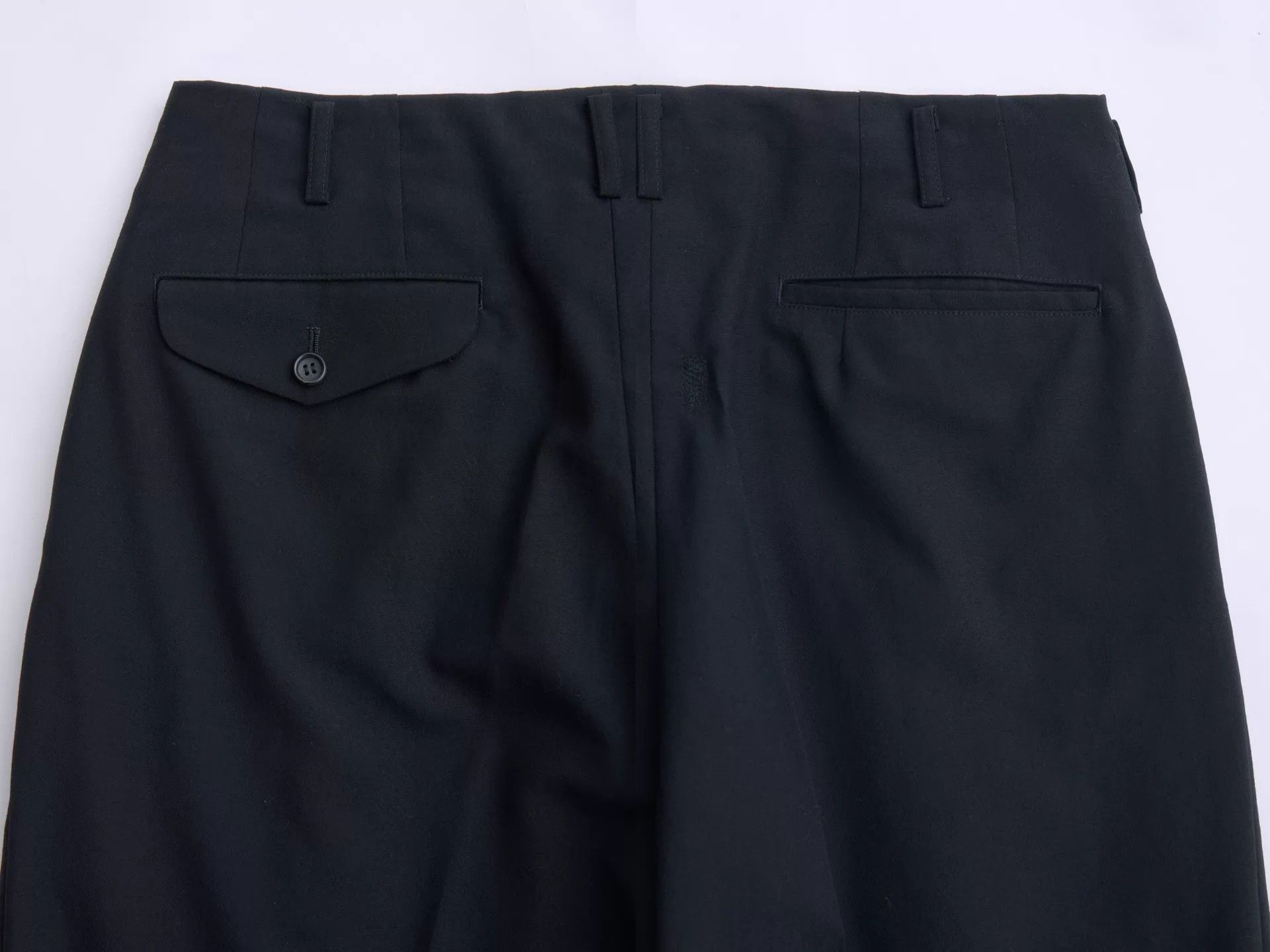 Comme des Garcons CDG Homme Plus Black Pleated Tapered Trousers XS Size US 27 - 8 Thumbnail