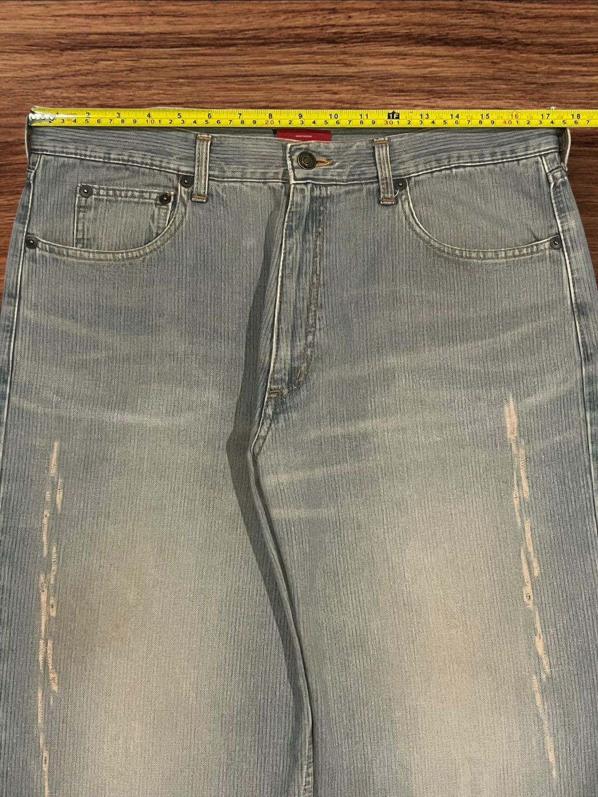 Japanese Brand × PHENOMENON × Swagger Vintage Japanese Brand Swagger Distress Stripe Straight Jean Size US 32 / EU 48 - 13 Thumbnail
