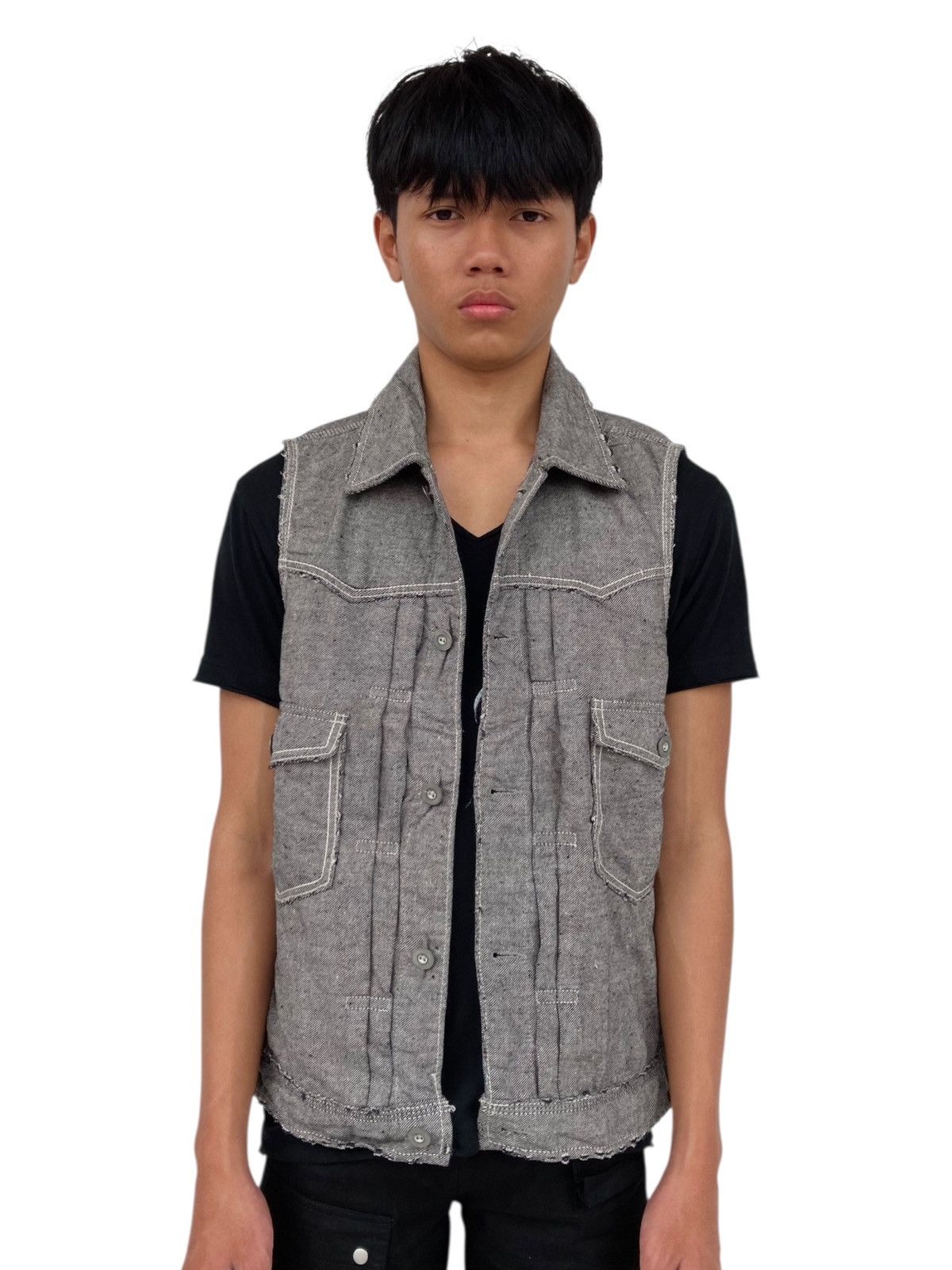 If Six Was Nine 2000s G.O.A - Western Sleeveless Vest Size US M / EU 48-50 / 2 - 1 Thumbnail