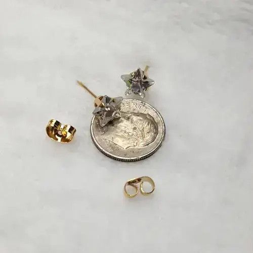 Jewelry Gold 7mm Star Stud Earrings - ERG Size ONE SIZE - 2 Thumbnail