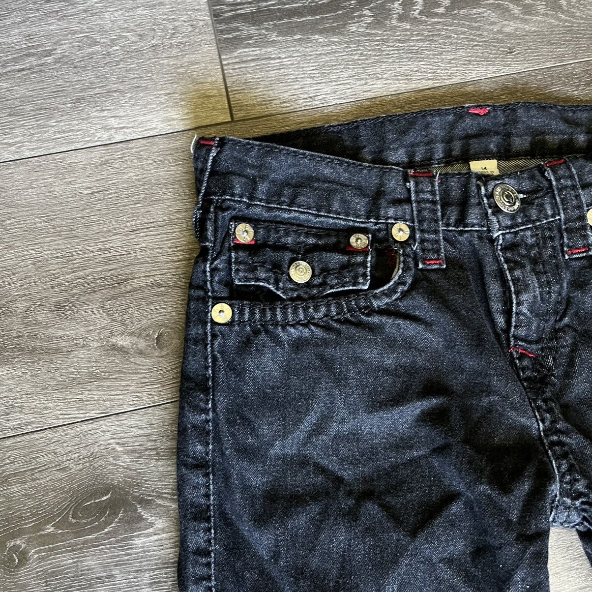 True Religion × Vintage Vintage Y2K 2000s True Religion Straight Flap Denim Jeans 14 Size 28" / US 6 / IT 42 - 8 Thumbnail
