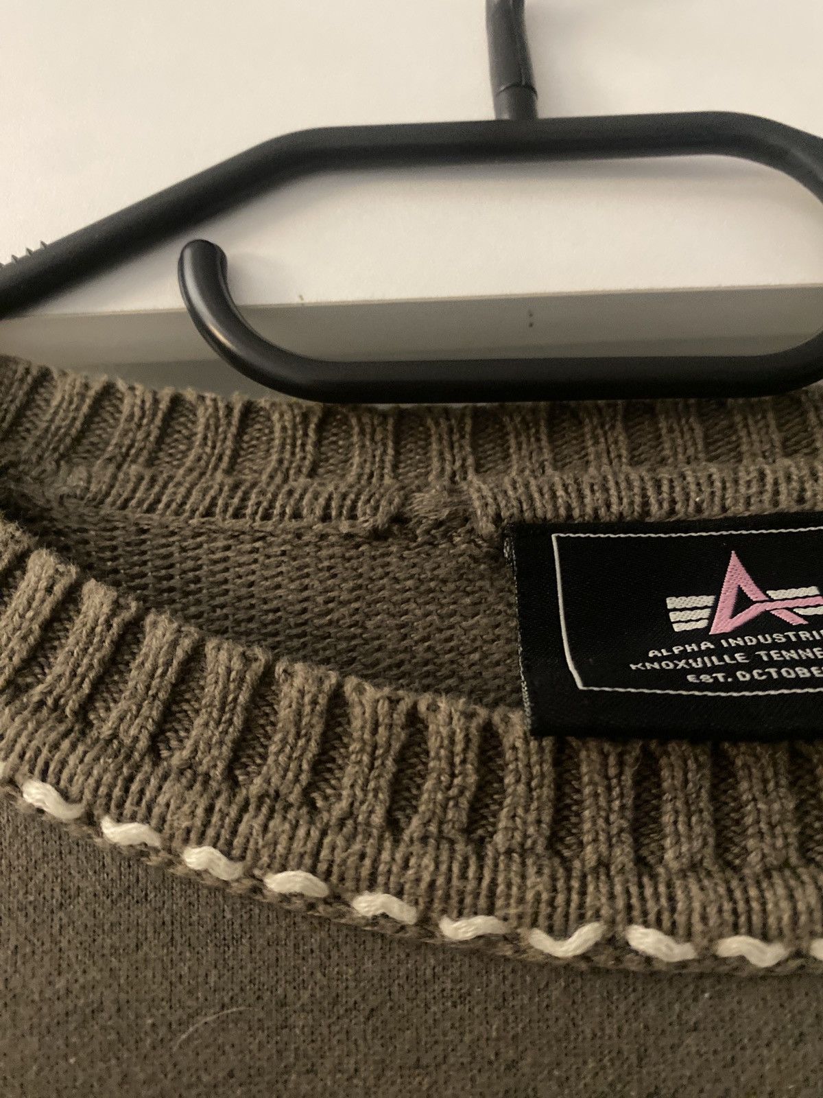 Alpha Industries Alpha infustries rare military khaki women knitwear big logo Size L / US 10 / IT 46 - 5 Thumbnail