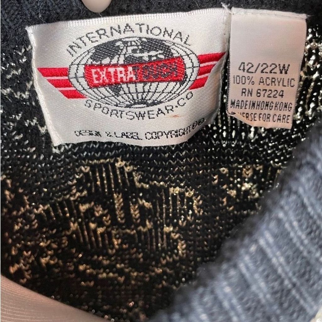 Other Vintage International Sportswear Metallic Floral Sweater Size L / US 10 / IT 46 - 8 Thumbnail