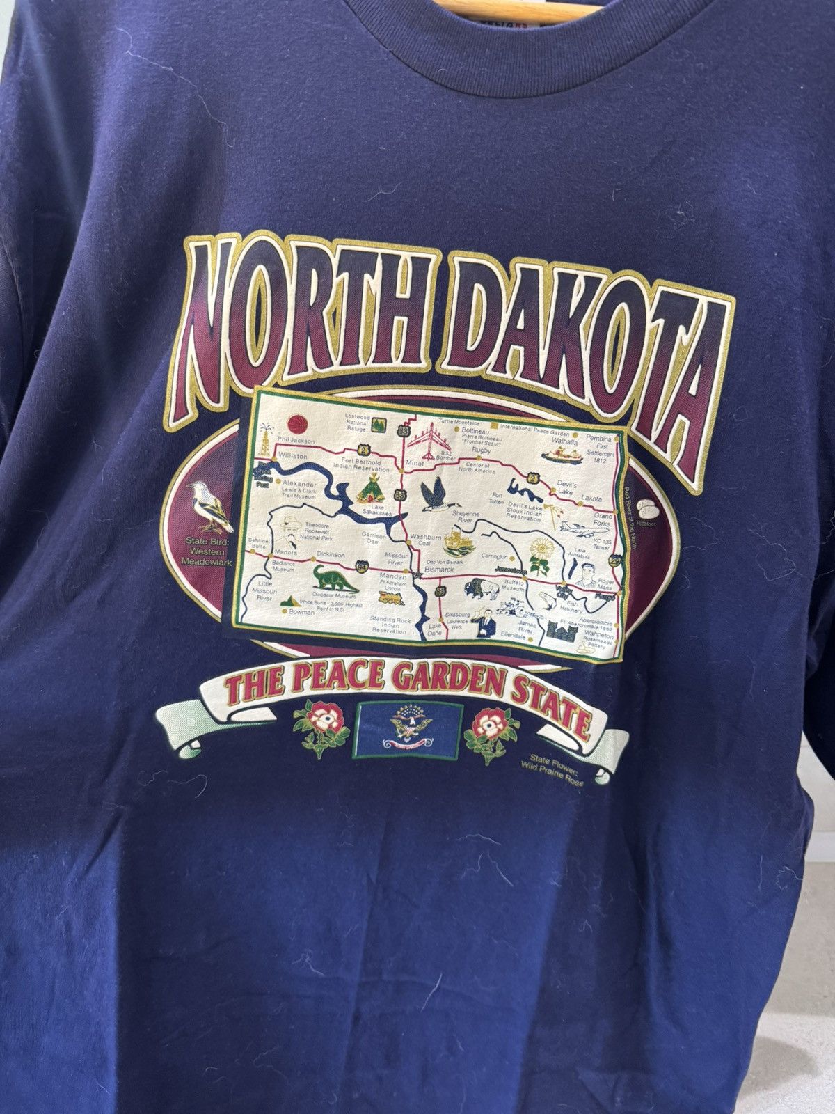 Delta Vintage 90s North Dakota shirt Size US XL / EU 56 / 4 - 2 Thumbnail