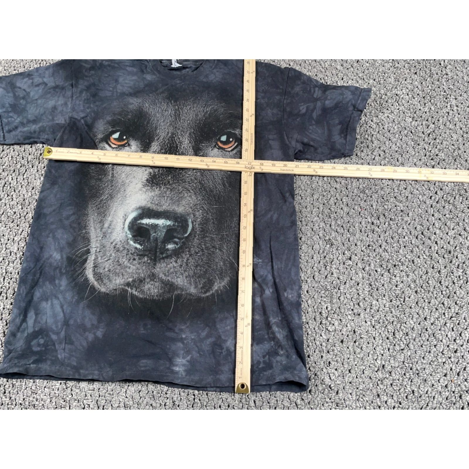Delta VINTAGE The Mountain Black Lab Print T-Shirt Men's Large Gray Tie Dye Cotton Dog Retro Graphic Size US L / EU 52-54 / 3 - 4 Thumbnail