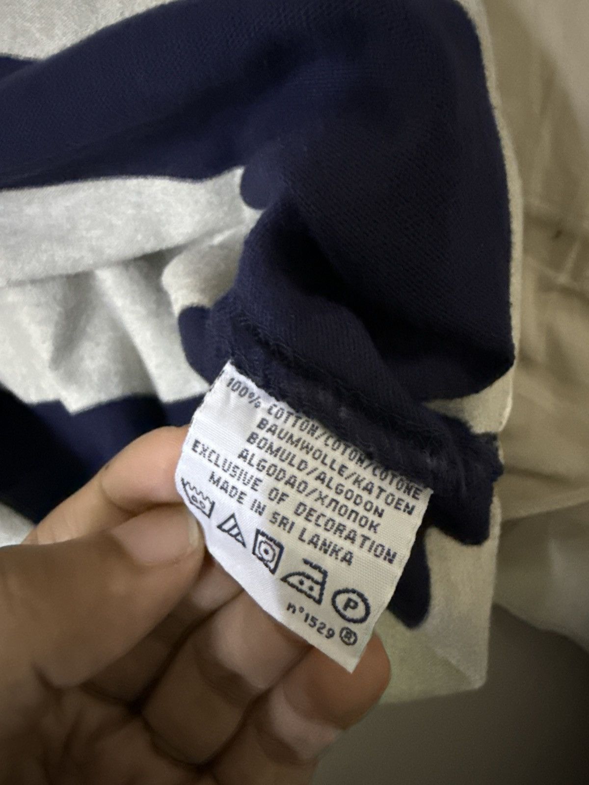 Polo Ralph Lauren Polo Ralph Lauren Rugby Shirt - Navy & Gray Striped - Size L Size US L / EU 52-54 / 3 - 5 Thumbnail