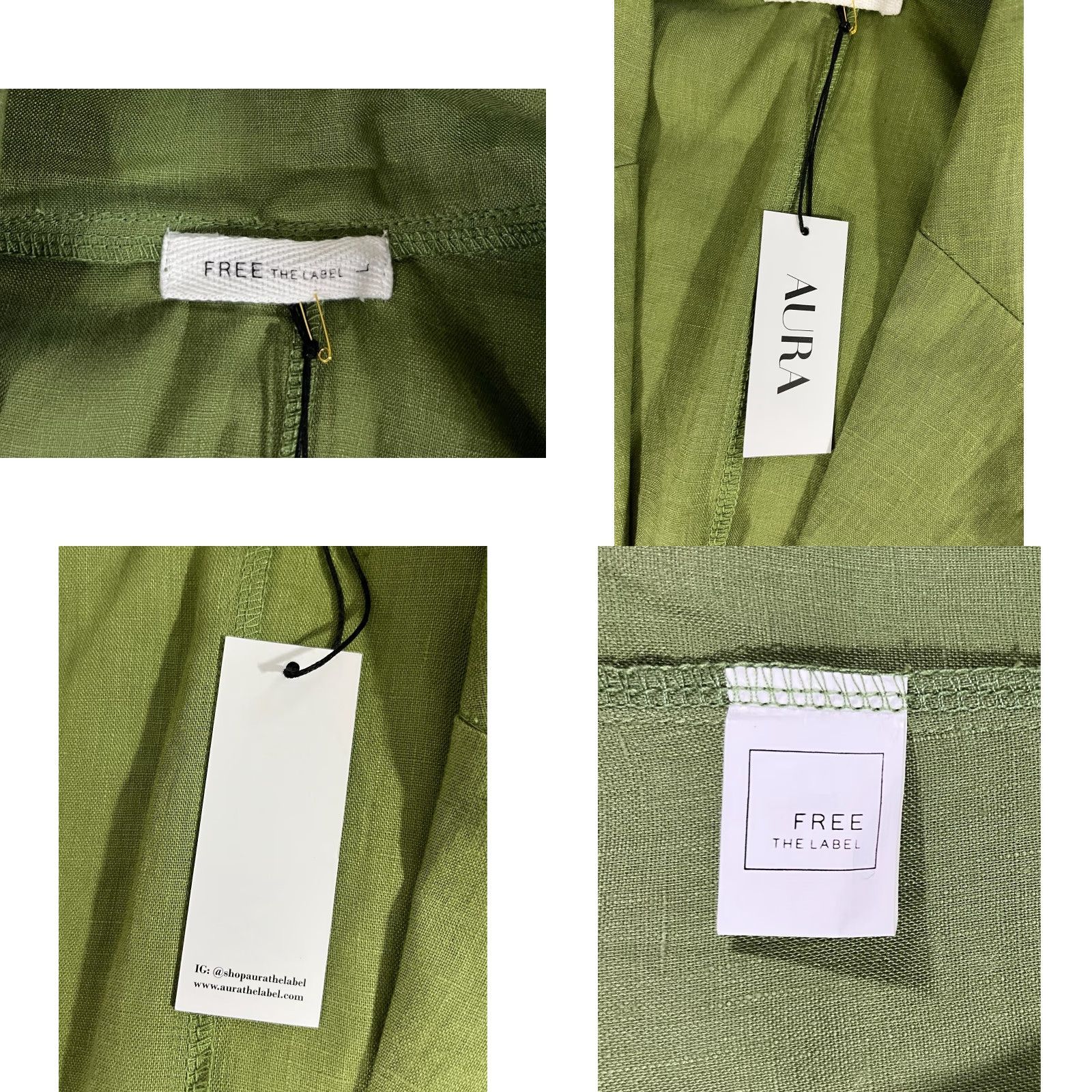 Vintage NWT AURA The Label Linen Blazer Blazer Women Green L Boho Linen Blazer Sz L Casual Pockets 100% Linen Size L / US 10 / IT 46 - 8 Thumbnail