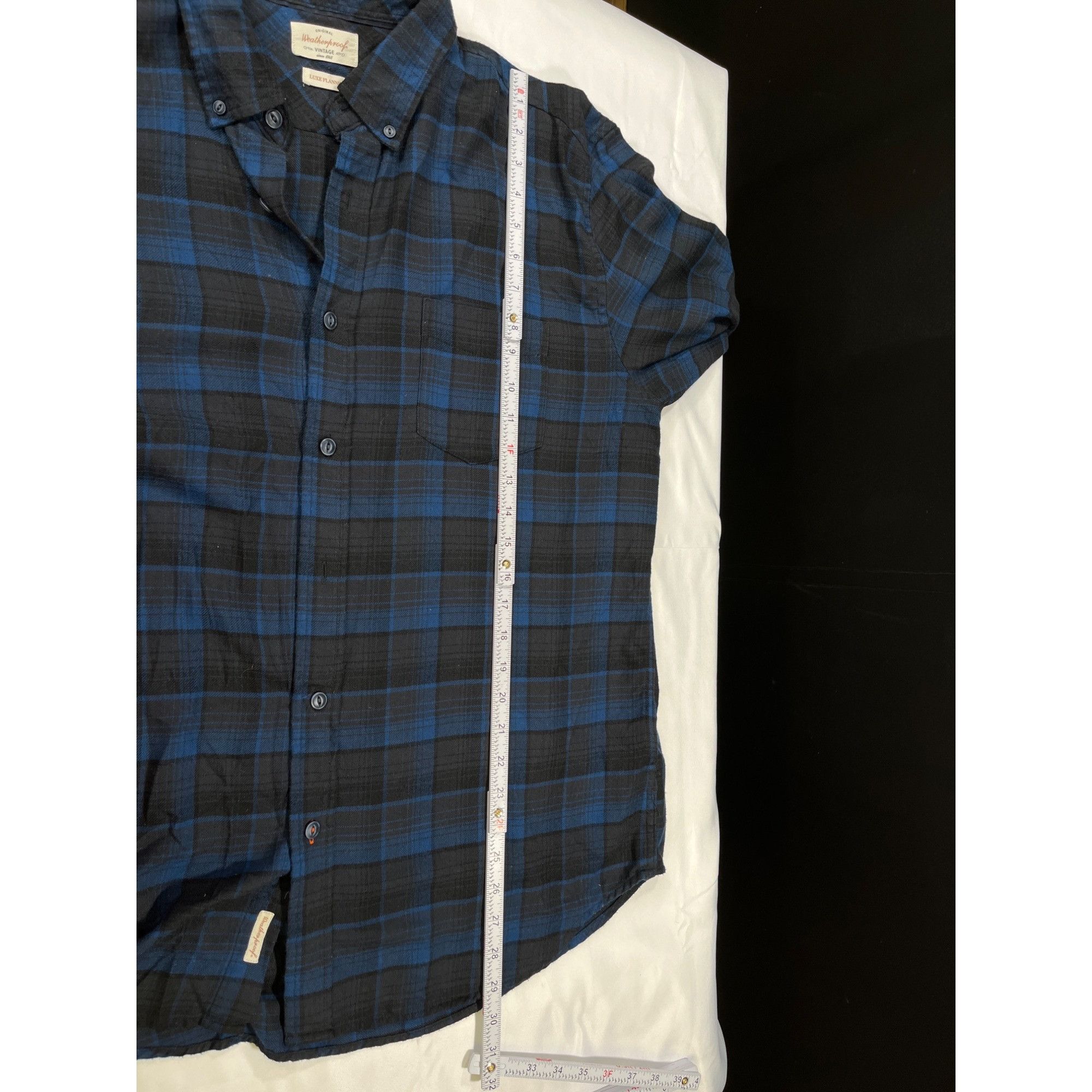 Weatherproof Weatherproof Vintage SKU 7627 Mens Blue and Black Shirt Butt Size US XL / EU 56 / 4 - 5 Thumbnail