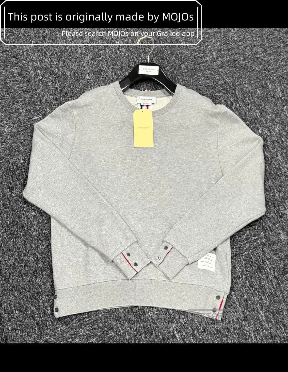 Thom Browne Sz 3 Thom Browne Basic Back Triple Stripe Sweatshirt. Size US L / EU 52-54 / 3 - 5 Thumbnail