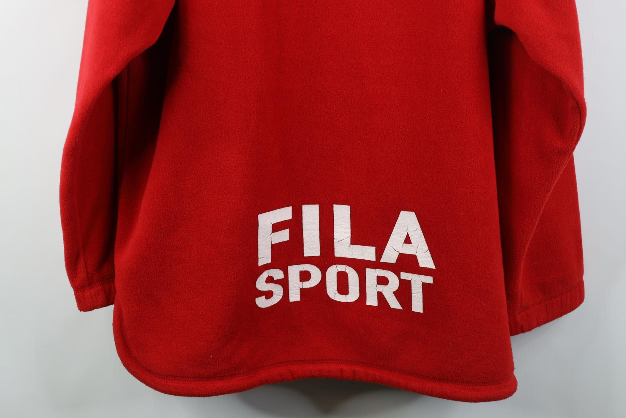 Fila Vintage 90s Fila Sport 1/4 Zip Fleece Pullover Sweater Red Size US XL / EU 56 / 4 - 14 Thumbnail