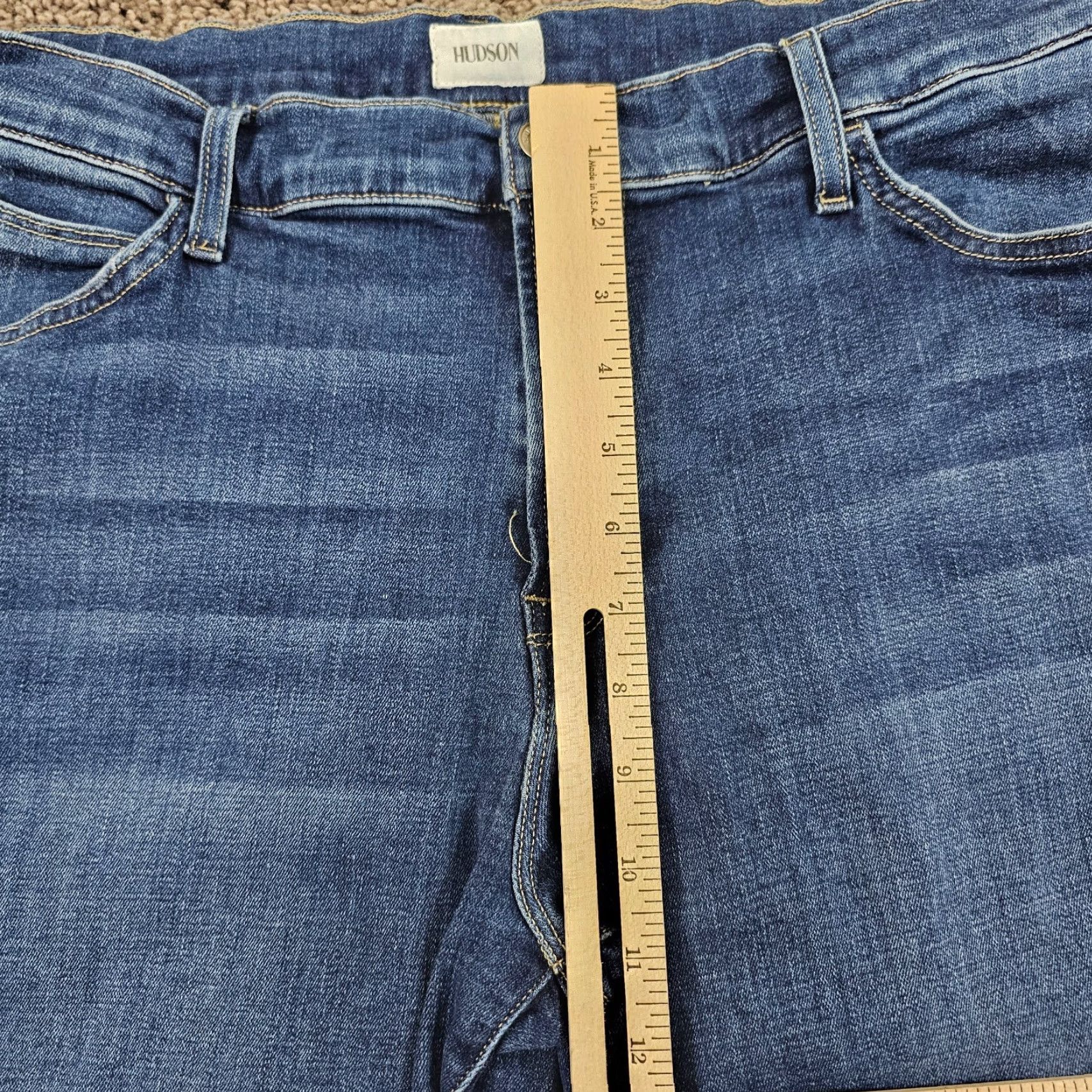 Hudson HUDSON Jeans Men's 38 Skinny Distressed Dark Wash Denim Ace Laurence Blue Size US 35 - 4 Thumbnail