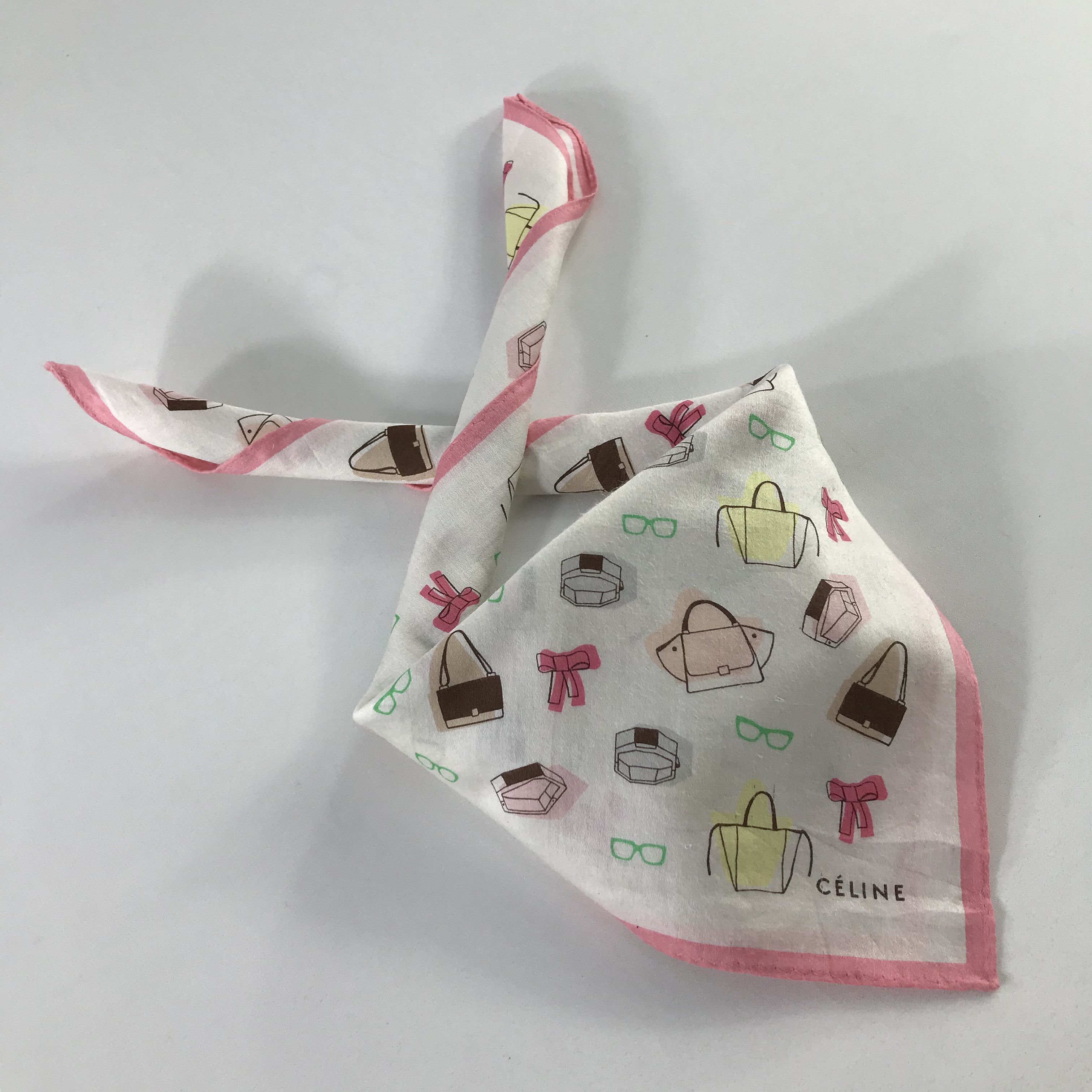 Celine × Vintage Celine Bandana / Handkerchief / Neckerchief - S899 Size ONE SIZE - 4 Thumbnail