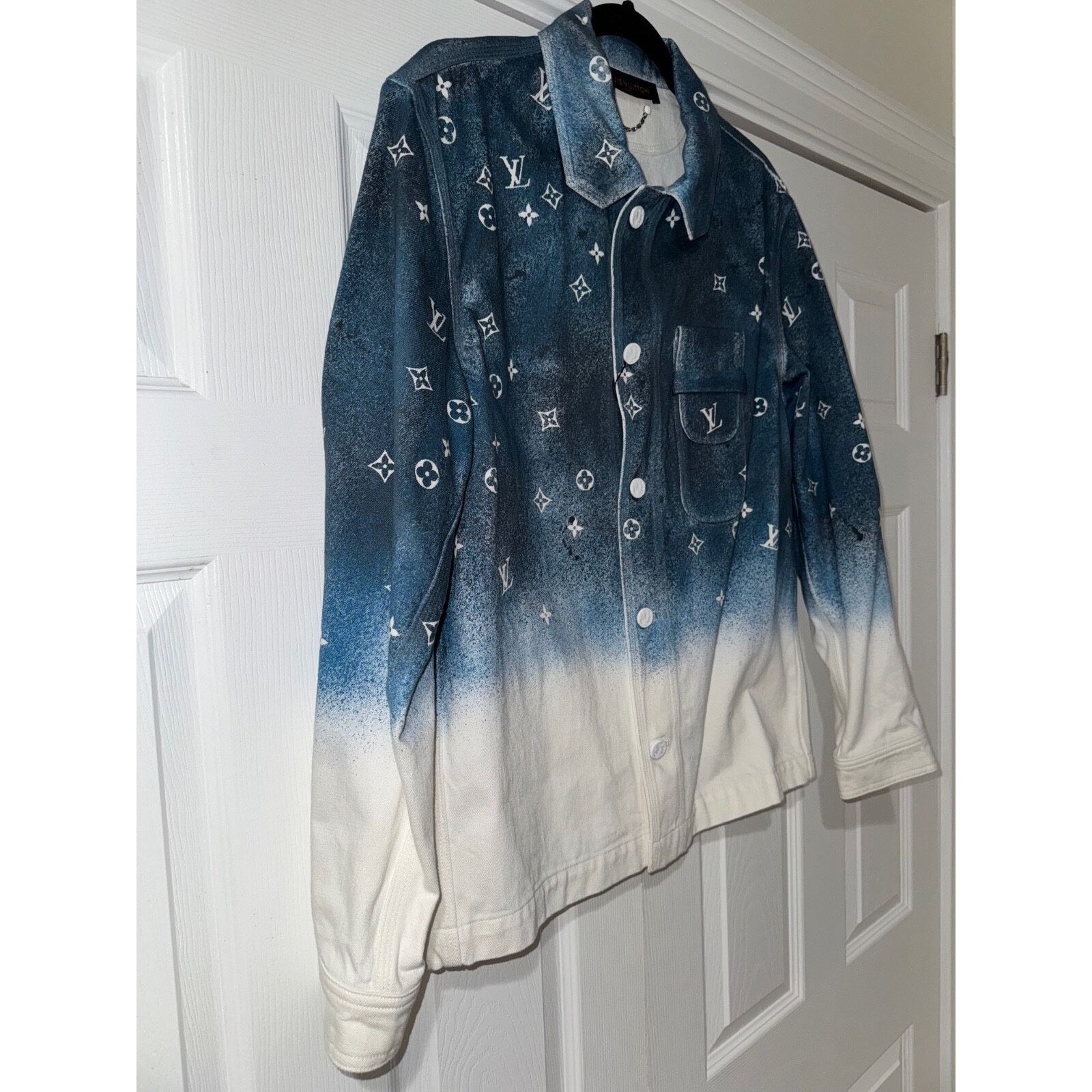 Louis Vuitton Louis Vuitton Workwear Monogram Blue White Denim Jacket S Size US S / EU 44-46 / 1 - 8 Thumbnail