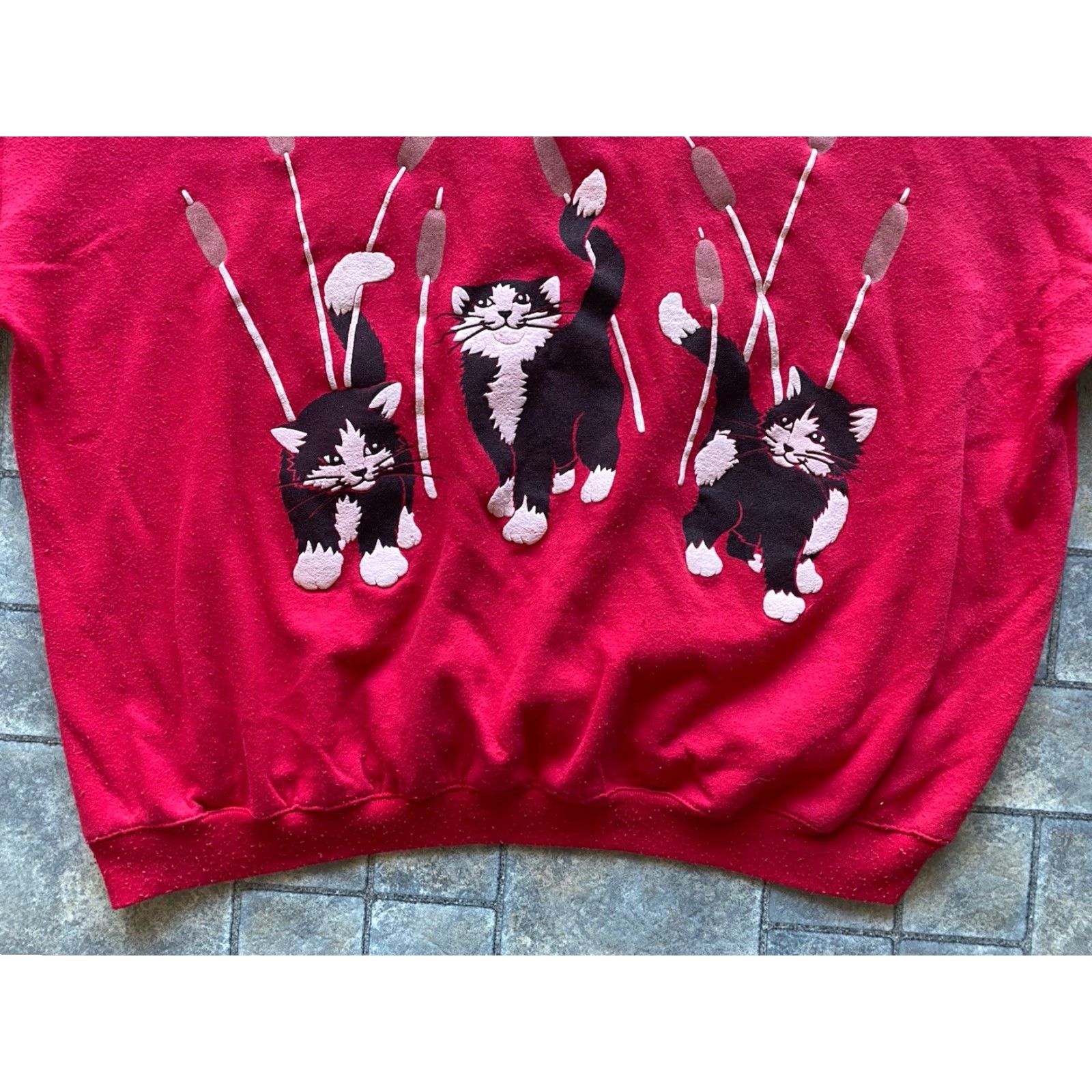 Vintage VINTAGE Spumoni By Franko Red Cat Pullover Sweatshirt L Men’s Red Cat USA Large Size US L / EU 52-54 / 3 - 3 Thumbnail