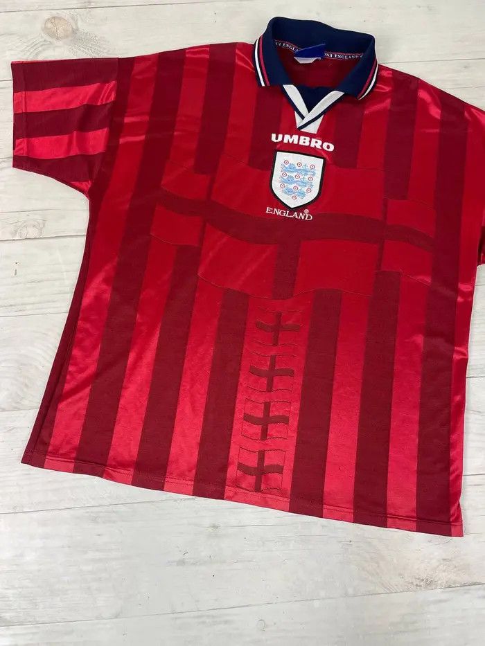 Umbro Vintage Umbro England 1997 1999 Away Shirt SoccerJersey Size US XXL / EU 58 / 5 - 3 Thumbnail