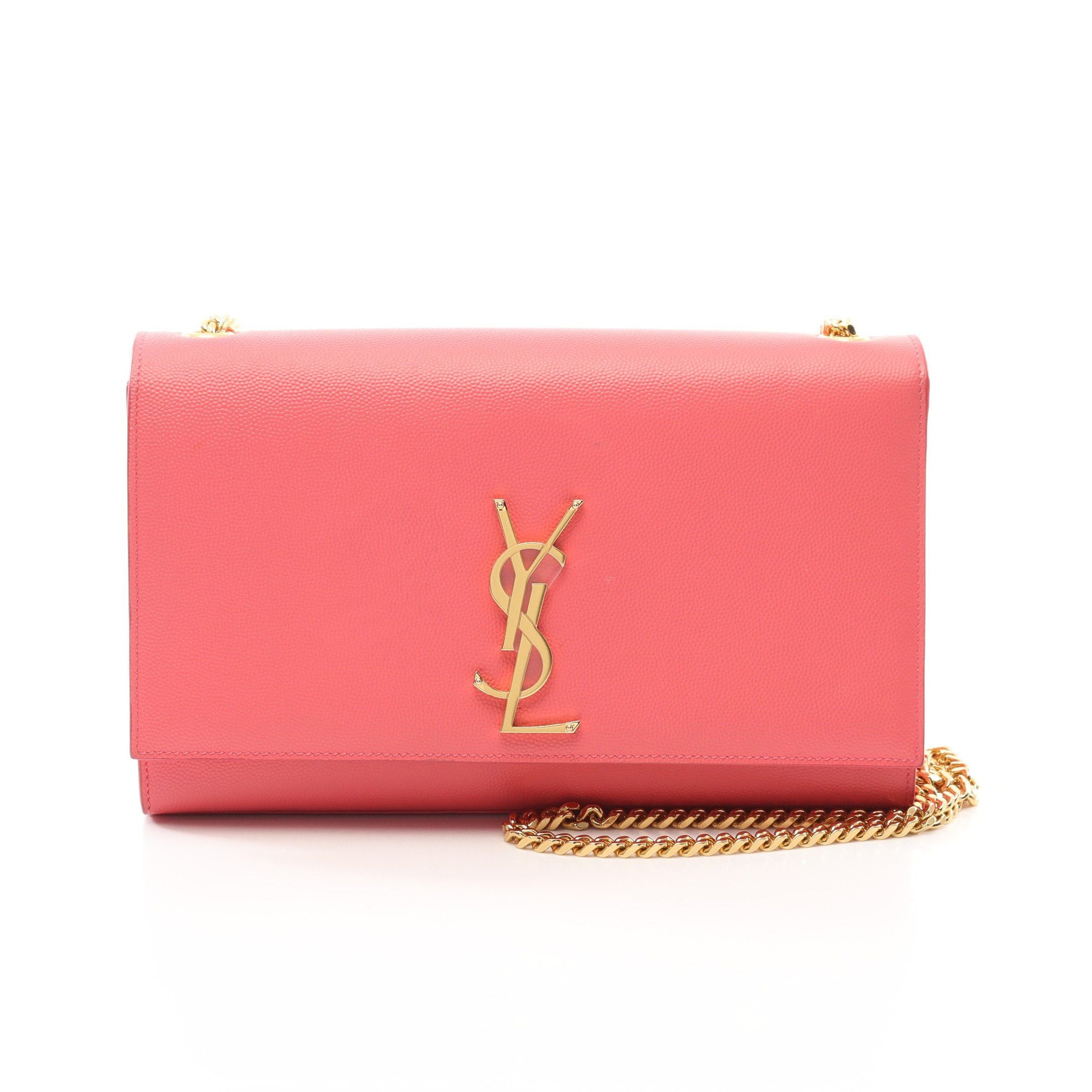 Yves Saint Laurent Yves Saint Laurent Kate Chain Shoulder Bag Leather Pink Size ONE SIZE - 1 Thumbnail