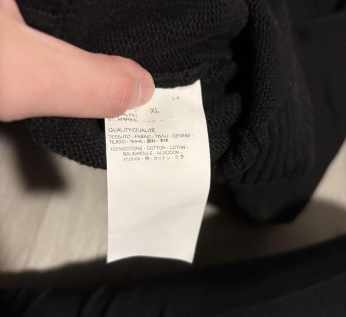 1017 ALYX 9SM black 1017 ALYX 9SM crewneck sweater Size US XL / EU 56 / 4 - 3 Thumbnail