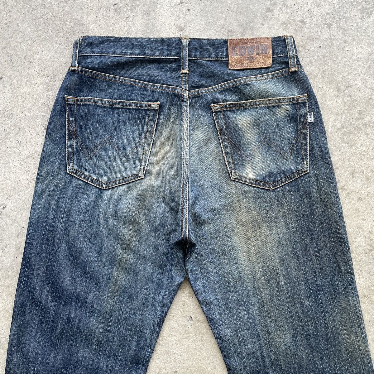 Edwin Vintage Edwin 403 Mudwash Jeans Faded Distressed Denim Pants Size US 31 - 9 Thumbnail