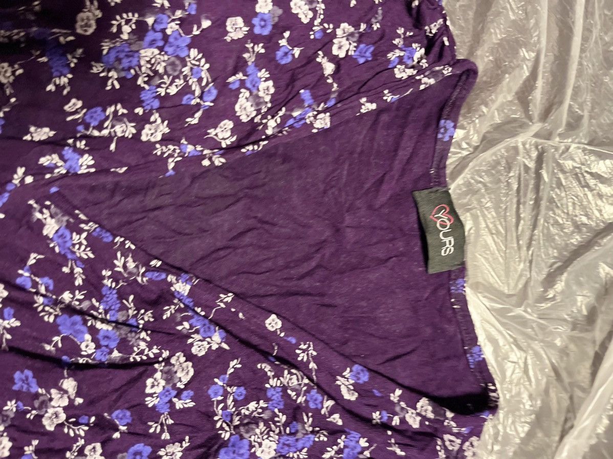 Japanese Brand Purple Floral Dress by Yours Size XL / US 12-14 / IT 48-50 - 4 Thumbnail