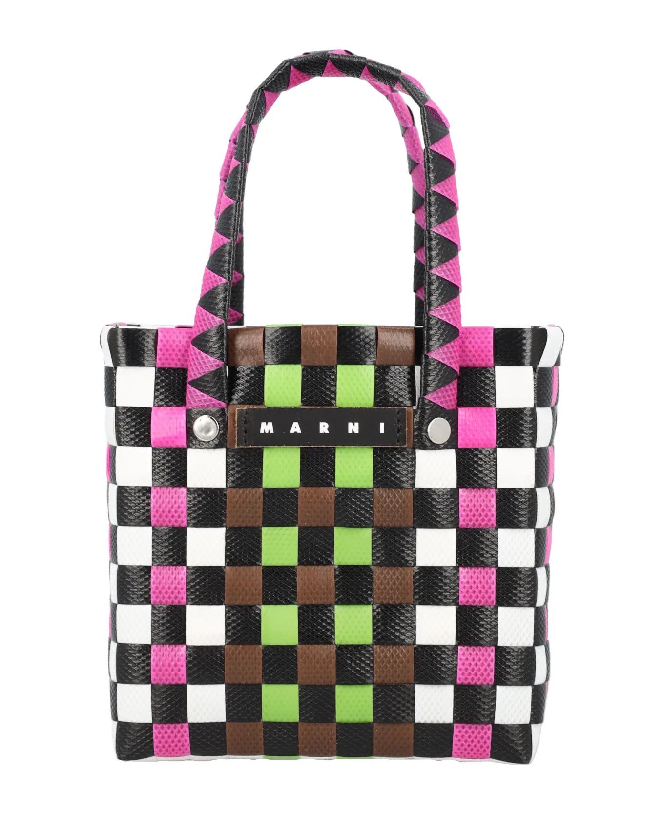 Marni o1f1d3z0725 Size: OS / Woven Micro Basket Bag in Multicolor Size ONE SIZE - 2 Thumbnail