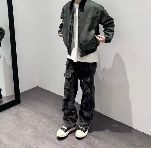 Japanese Brand Vintage Street Punk Hip Hop Multi-Pocket Workwear Jeans Size US 30 / EU 46 - 2 Thumbnail