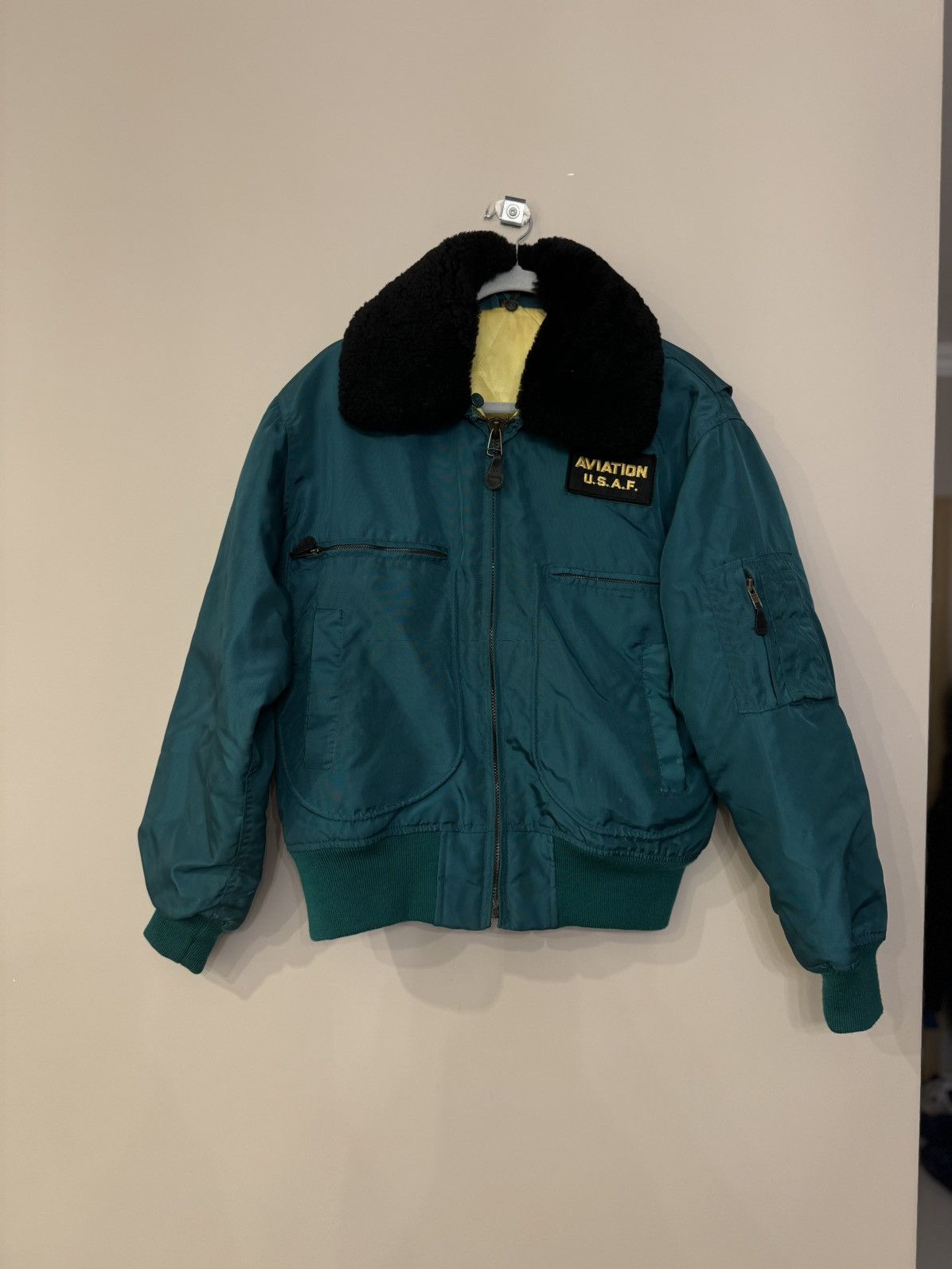 Vintage Vintage bomber Aviation USA rare 80s 90s jacket Size US S / EU 44-46 / 1 - 1 Thumbnail