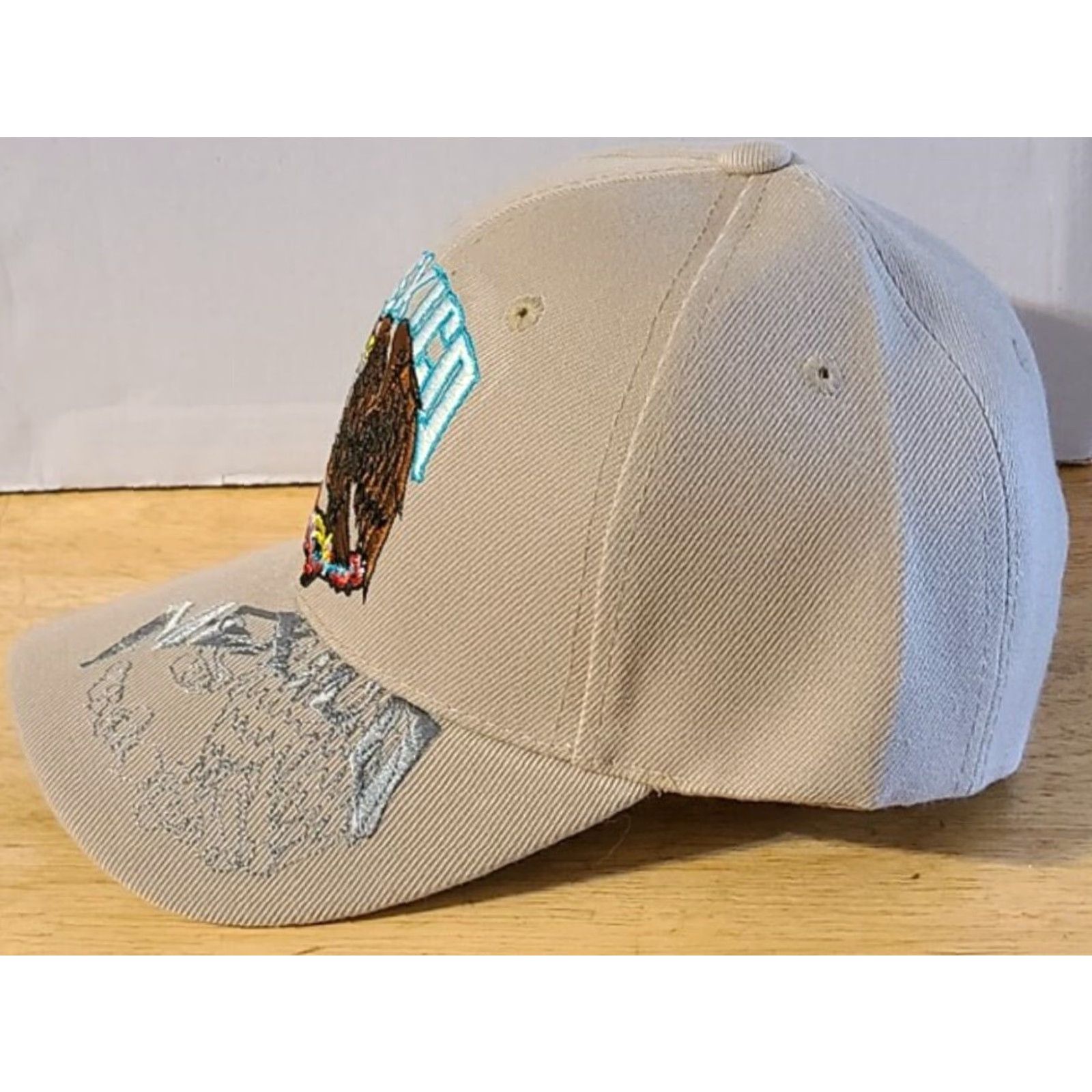 Vintage MEXICO EAGLE SNAKE BRANCH MEXICAN BASEBALL CAP BEIGE Size ONE SIZE - 2 Thumbnail
